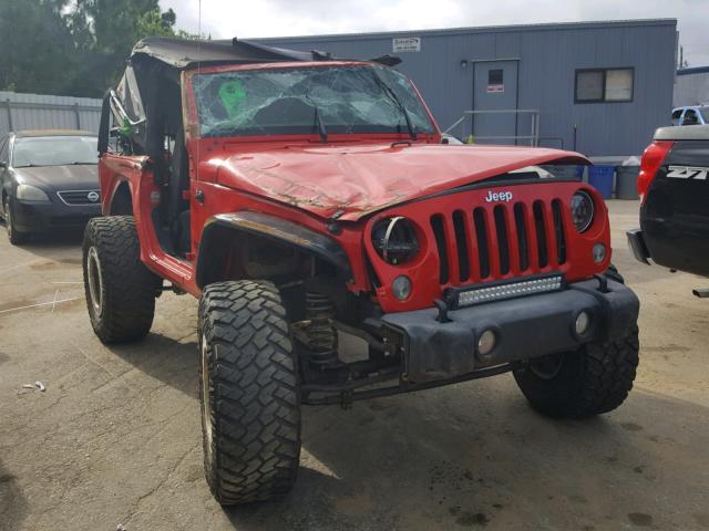 1C4AJWAG8FL740001 - 2015 JEEP WRANGLER S 红色 照片 1