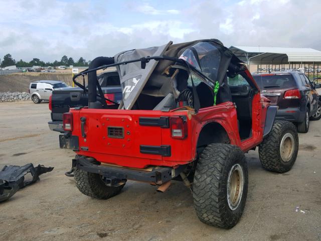 1C4AJWAG8FL740001 - 2015 JEEP WRANGLER S 红色 照片 4