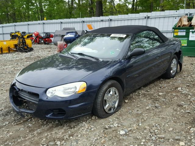 1C3EL45X44N340615 - 2004 CHRYSLER SEBRING LX BLUE photo 2