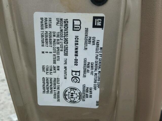 1GNDV33L96D128238 - 2006 CHEVROLET UPLANDER L BLUE photo 10