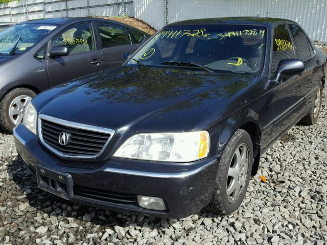 JH4KA96522C004841 - 2002 ACURA 3.5RL BLACK photo 2