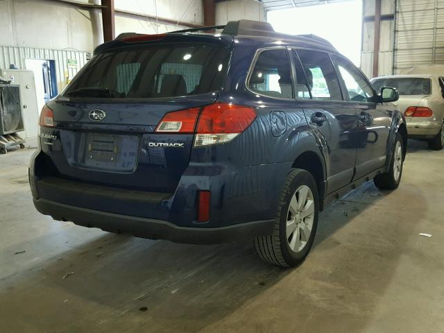 4S4BRCLC0A3350214 - 2010 SUBARU OUTBACK 2. BLUE photo 4