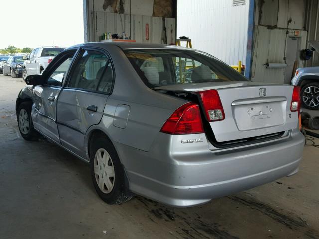 1HGES16314L005561 - 2004 HONDA CIVIC DX V GRAY photo 3