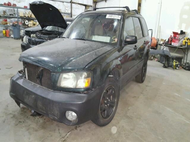 JF1SG63605H724924 - 2005 SUBARU FORESTER 2 GREEN photo 2