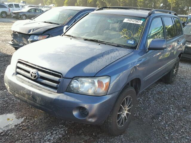 JTEGP21AX40036017 - 2004 TOYOTA HIGHLANDER BLUE photo 2