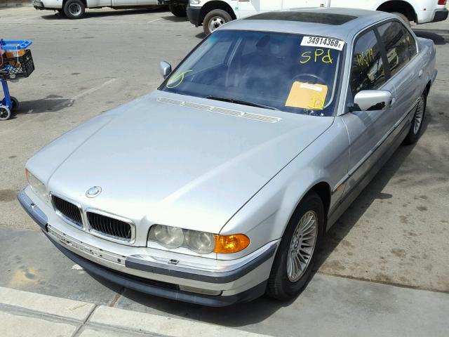 WBAGH8343YDP15473 - 2000 BMW 740 IL SILVER photo 2