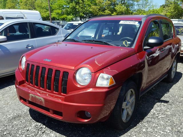 1J8FF47W97D429501 - 2007 JEEP COMPASS RED photo 2
