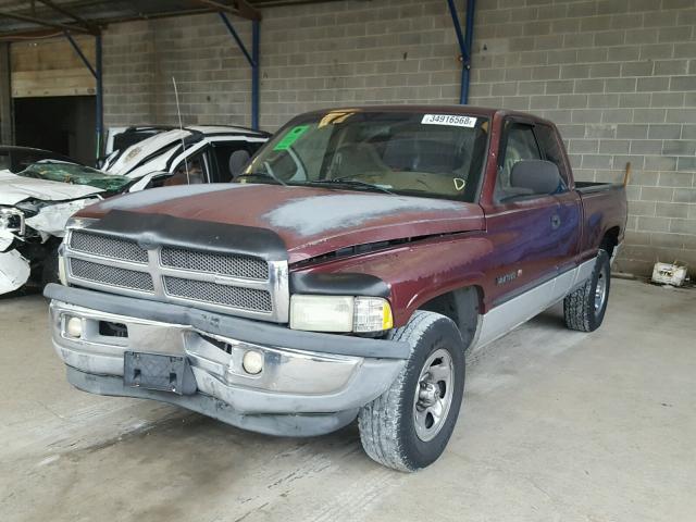 3B7HC13Y21G785507 - 2001 DODGE RAM 1500 BURGUNDY photo 2