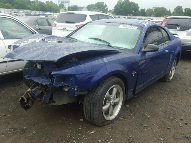 1FAFP40472F206471 - 2002 FORD MUSTANG BLUE photo 2