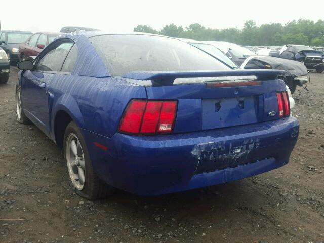 1FAFP40472F206471 - 2002 FORD MUSTANG BLUE photo 3