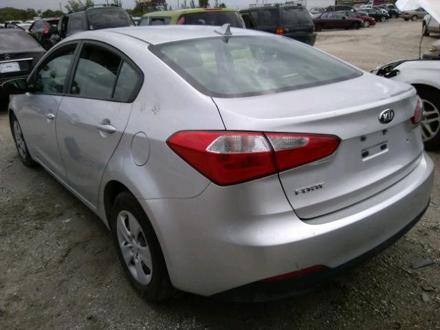 KNAFK4A62F5295349 - 2015 KIA FORTE LX SILVER photo 3