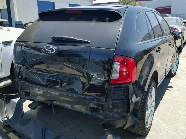 2FMDK3JCXDBA17393 - 2013 FORD EDGE SEL BLACK photo 4