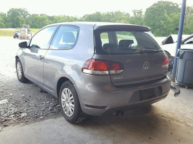 WVWBA7AJ7AW274073 - 2010 VOLKSWAGEN GOLF GRAY photo 3