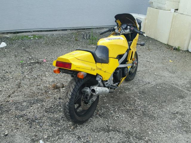 JKAZX4A14FA014692 - 1985 KAWASAKI ZX600 YELLOW photo 4