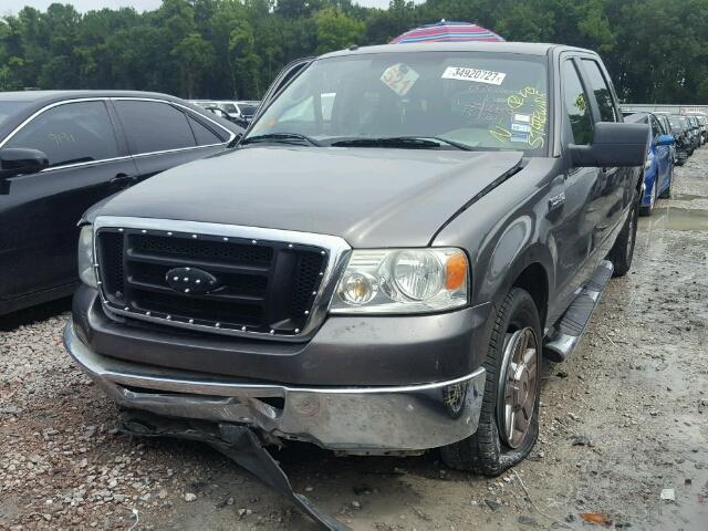 1FTPW12VX8FB29450 - 2008 FORD F150 SUPER GRAY photo 2