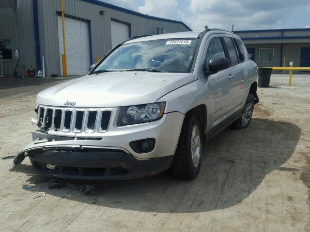 1C4NJCBAXED504341 - 2014 JEEP COMPASS SP SILVER photo 2