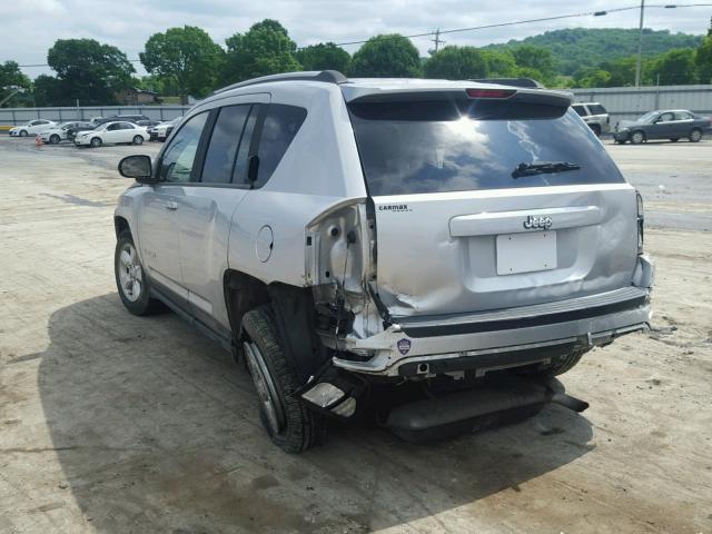 1C4NJCBAXED504341 - 2014 JEEP COMPASS SP SILVER photo 3