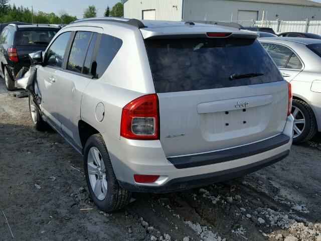 1C4NJDBB4CD577037 - 2012 JEEP COMPASS SP SILVER photo 3