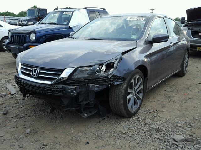 1HGCR2F53EA105832 - 2014 HONDA ACCORD CHARCOAL photo 2