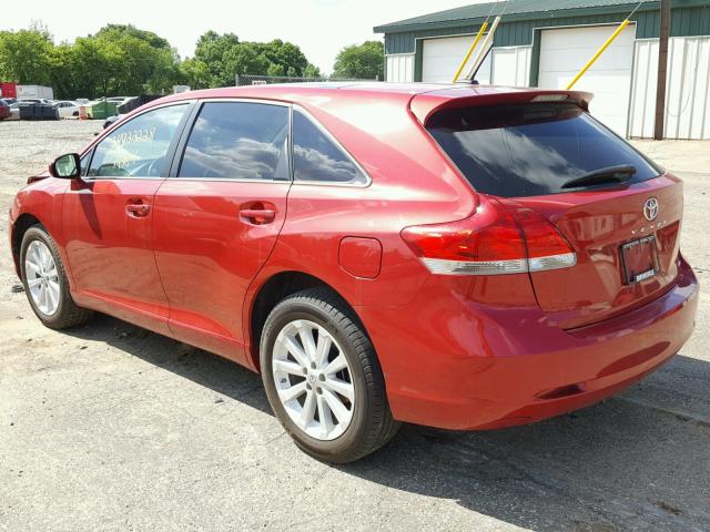 4T3BA3BB1AU018025 - 2010 TOYOTA VENZA BASE RED photo 3