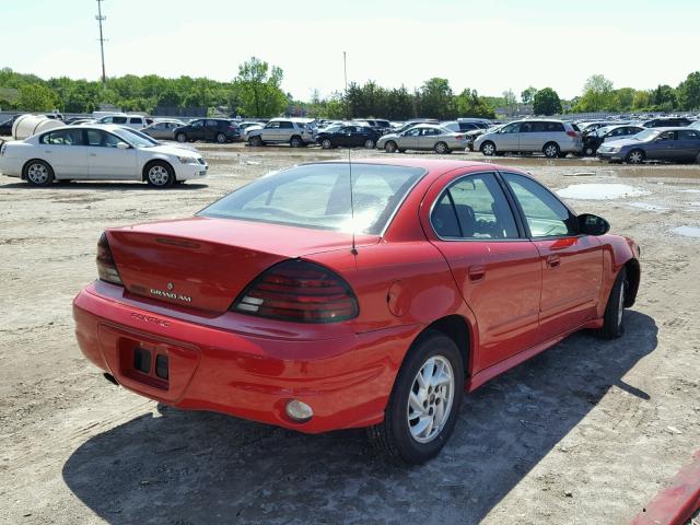 1G2NE52F84C256532 - 2004 PONTIAC GRAND AM S 红色 照片 4