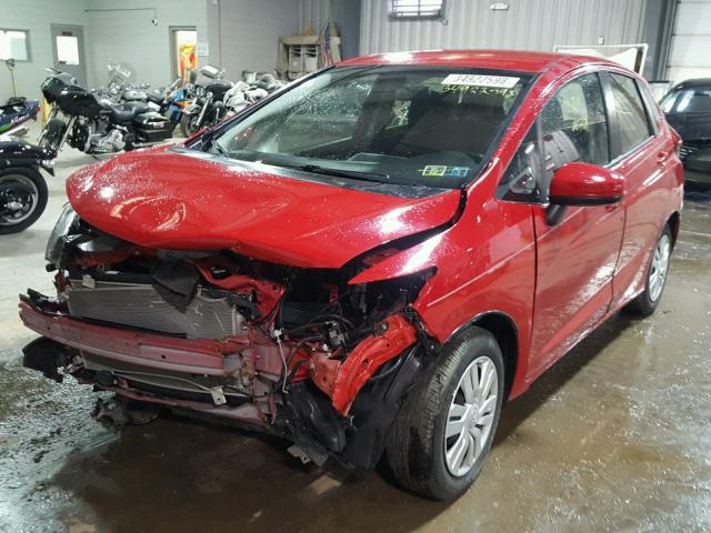 JHMGK5H5XGX021945 - 2016 HONDA FIT LX RED photo 2