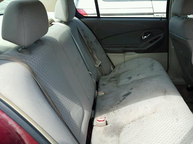 1G1ZT51806F192700 - 2006 CHEVROLET MALIBU LT Qırmızı foto 6