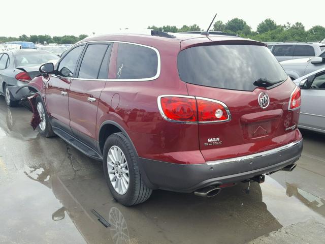 5GALRBED3AJ114551 - 2010 BUICK ENCLAVE CX RED photo 3