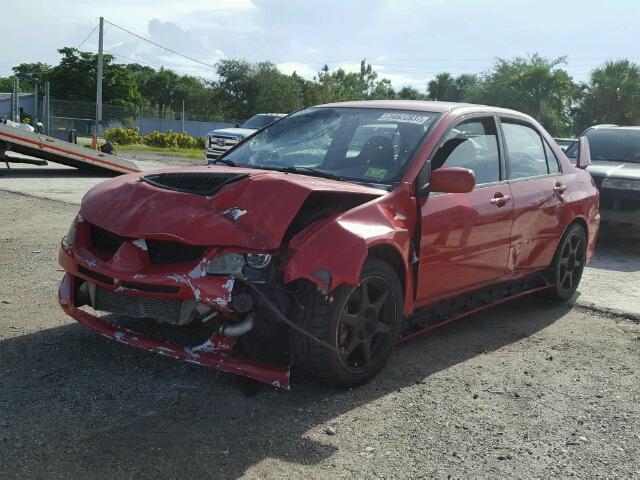 JA3AH86F03U122571 - 2003 MITSUBISHI LANCER EVO RED photo 2