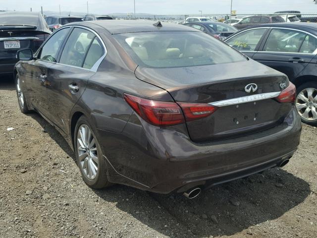 JN1EV7AP3JM354426 - 2018 INFINITI Q50 LUXE BROWN photo 3