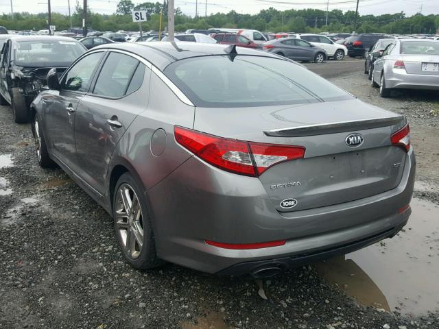 5XXGR4A65DG153640 - 2013 KIA OPTIMA SX GRAY photo 3