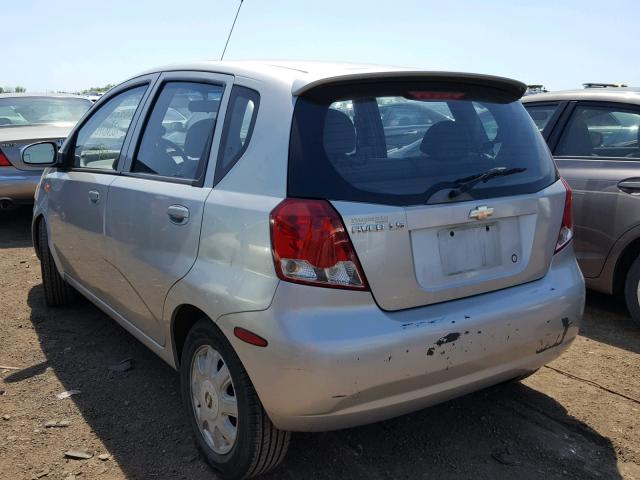 KL1TJ62694B202531 - 2004 CHEVROLET AVEO LS SILVER photo 3