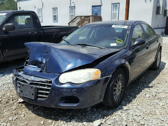 1C3EL46X35N705916 - 2005 CHRYSLER SEBRING BLUE photo 2