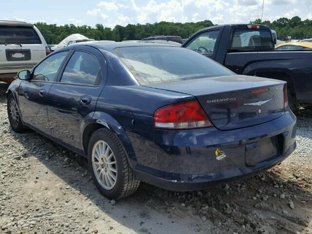 1C3EL46X35N705916 - 2005 CHRYSLER SEBRING BLUE photo 3