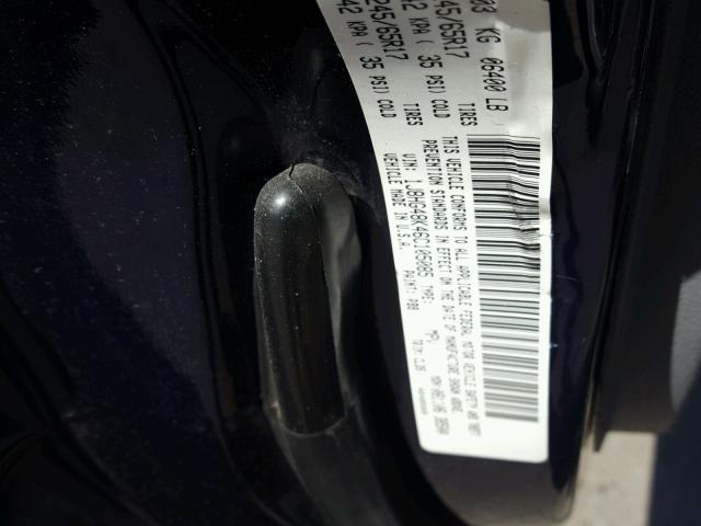 1J8HG48K46C105085 - 2006 JEEP COMMANDER BLUE photo 10