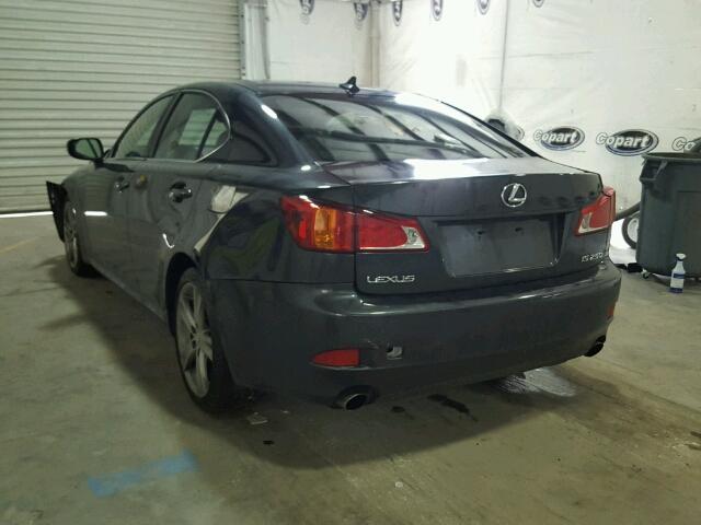 JTHBK262395104777 - 2009 LEXUS IS 250 CHARCOAL photo 3