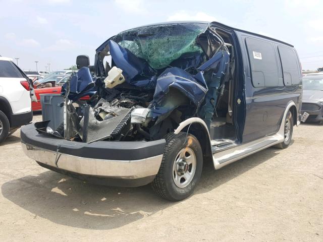 1GDFG15X341190163 - 2004 GMC SAVANA RV BLUE photo 2