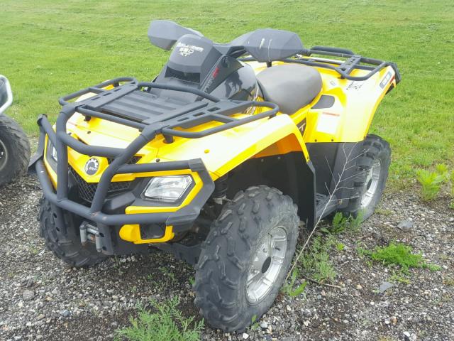 3JBEKCJ17AJ000444 - 2010 CAN-AM OUTLANDER YELLOW photo 2