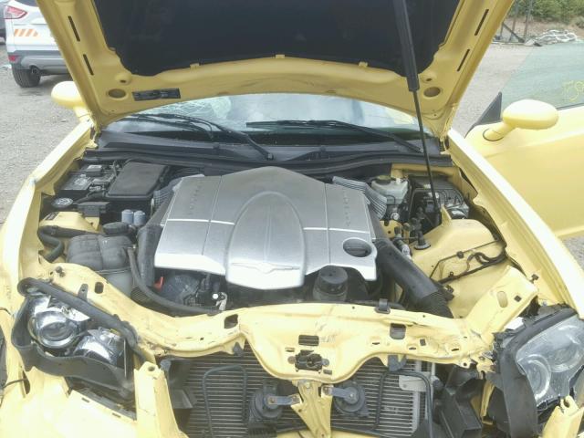 1C3AN65L45X028558 - 2005 CHRYSLER CROSSFIRE YELLOW photo 7