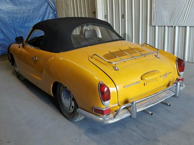 1402570105 - 1970 VOLKSWAGEN KARMANGHIA YELLOW photo 3