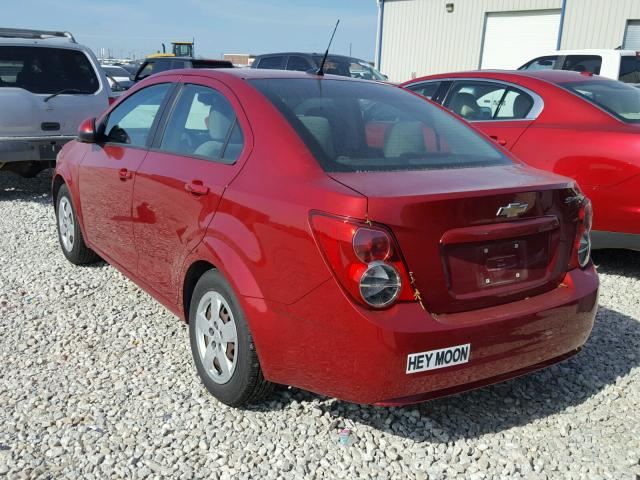 1G1JA5SH0E4229126 - 2014 CHEVROLET SONIC LS RED photo 3