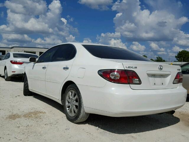 JTHBF30G636019609 - 2003 LEXUS ES 300 WHITE photo 3