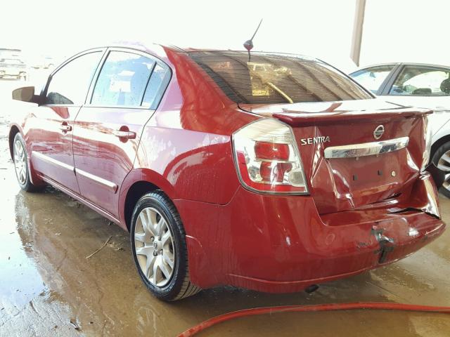 3N1AB6AP0CL678481 - 2012 NISSAN SENTRA 2.0 RED photo 3