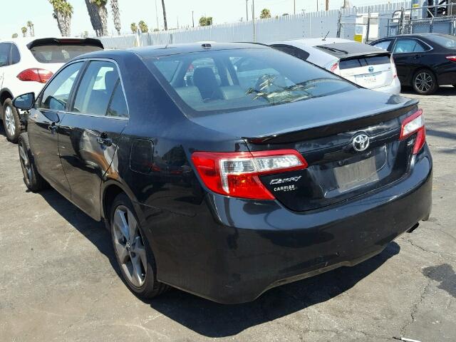 4T1BF1FK2CU175574 - 2012 TOYOTA CAMRY BASE BLACK photo 3