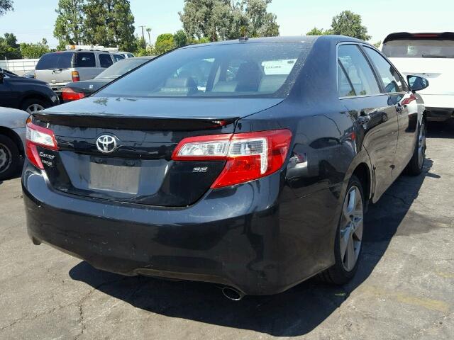 4T1BF1FK2CU175574 - 2012 TOYOTA CAMRY BASE BLACK photo 4