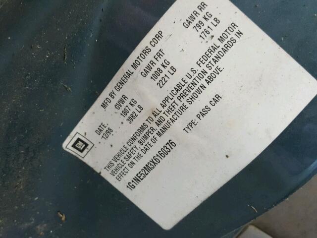 1G1NE52M3X6160376 - 1999 CHEVROLET MALIBU LS Yaşıl foto 10