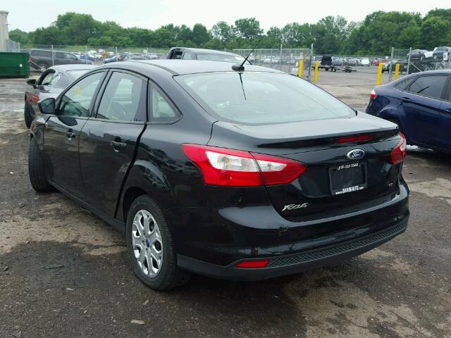 1FAHP3F21CL163287 - 2012 FORD FOCUS SE BLACK photo 3