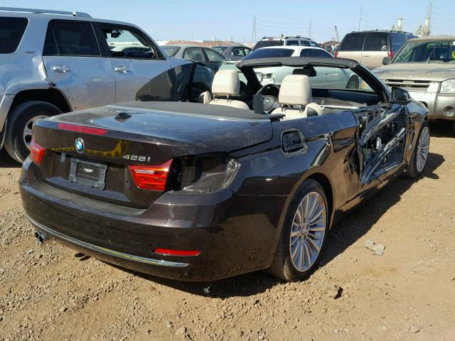 WBA3V5C5XFP753857 - 2015 BMW 428 I შავი ფოტო 4