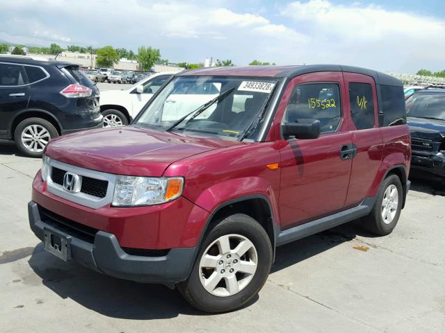 5J6YH2H72BL004510 - 2011 HONDA ELEMENT EX MAROON photo 2