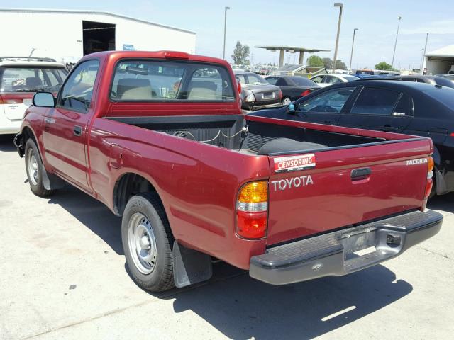 5TENL42N52Z143011 - 2002 TOYOTA TACOMA RED photo 3